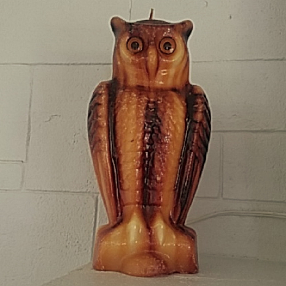 Vintage Owl Large Candle Halloween